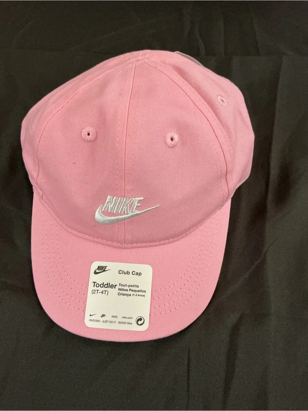 Nike Pink Toddler Club Cap with White Swoosh